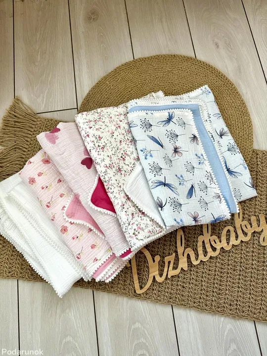 Плед муслиновий 100% бавовна дитячий 70*100 см (різні кольори) Торговий майданчик