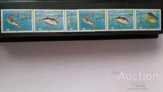 Новая Каледония-Рыбы-2010.Чистый полный красивый комплект.MNH. Ціна