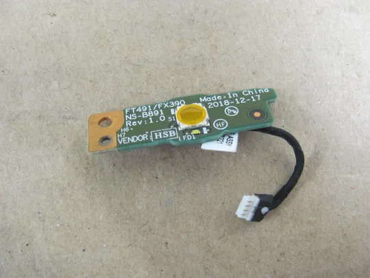 Купити номер0629-7 плата кнопка вкл Плата кнопки включеня Кнопкова плата Кнопковий модуль Плата управління кнопками, Плата кнопки живлення Laptop Power button board  FT491/FX390 NS-B891 DC020022Q30  для Lenovo ThinkPad T495S T490S X390 X395 оригінал