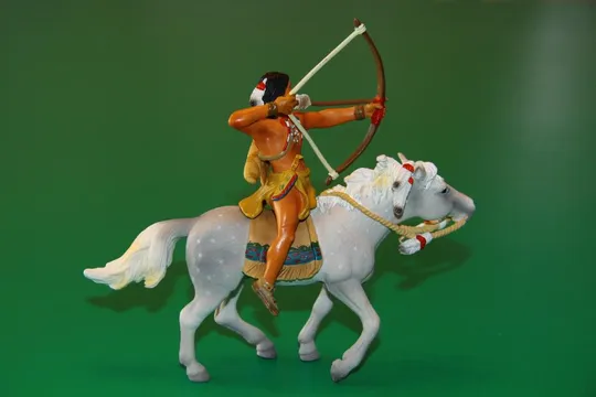 ІНДІАНЕЦЬ СІУ З ЛУКОМ на коні индеец SCHLEICH 90-100мм ФРГ ФРН ЛЮКС !! Ціна