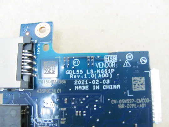 669-8 плата LAN AUDIO GDL55 LS-K661P 05W3N8 NBX0002RL00 для Dell Inspiron G15 5510 5511 оригінал Продаж