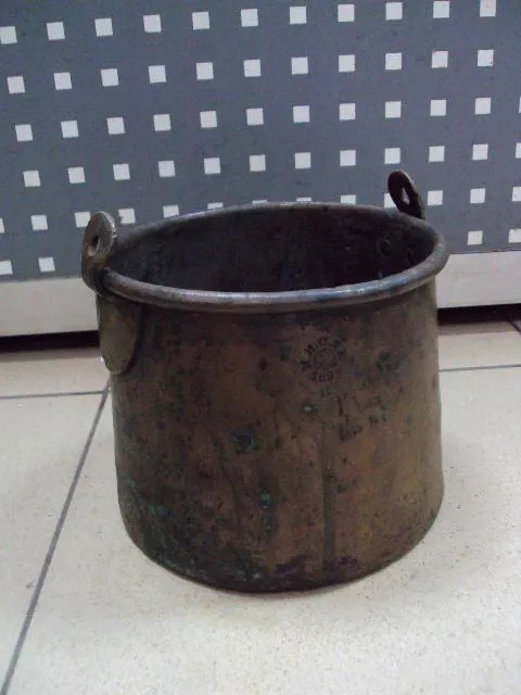 Котелок царский МИСПК герб М.И.С.П.К. 1893 армия Александр III медь высота 14 см, диаметр 15 см №389 Ціна