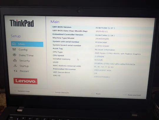 №1 Ноутбук Lenovo ThinkPad L14 Gen 1 AMD Ryzen 5 Pro 4650U 8GB DDR4 128GB SSD Недорого