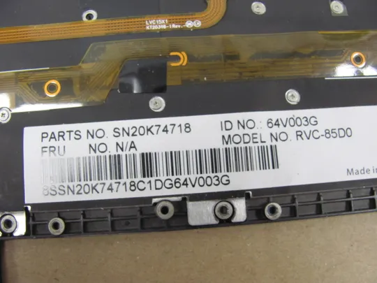 598-18 Кришка панель палмрест 460.04P1C.0002 SB30K66568  клавіатура з підсвіткою SN20K74718  для Lenovo CARBON X1 Gen 4 оригінал Характеристики