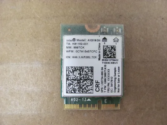 Купити 865-12 WI-FI модуль AX201NGW L92724-005  для  Toshiba Dynabook Portege Tecra X40-G A40-G X40 X40-E X40-D оригінал