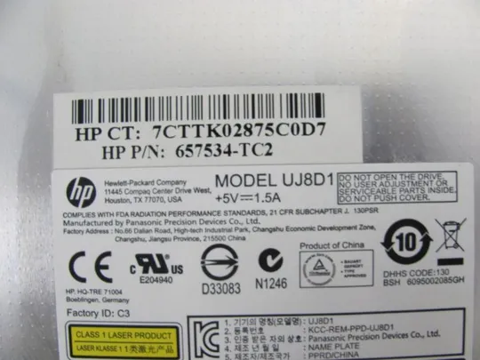 №218-1 DVD-привод UJ8D1 690408-001 для HP ProBook 6570b оригінал Інтернет-аукціон