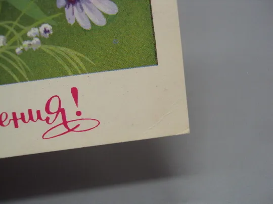 Открытка С днем рождения! цветы художник Ф. Марков 1981 год №17968 З аукціону