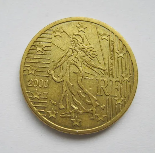 50 євроцентів - евроцентов = 2000 р. =  ФРАНЦІЯ - ФРАНЦИЯ == Ціна