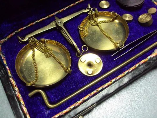 Весы карманные с гирьками в футляре длина 16,2 см, высота весов 12,5 см №11518 Характеристики