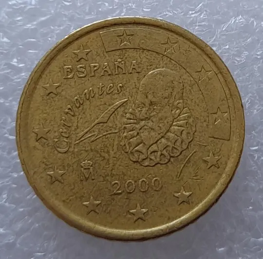 (2346) 50 євроцентів 2000 Іспанія (50 евроцентов 2000 Испания) Ціна
