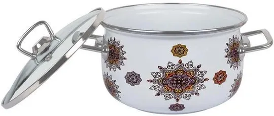 Кастрюля эмалированная Idea Home Indian 6832786 18 см 2.9 л белая З аукціону