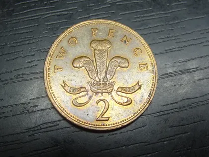 фото, 2 пенса 1998 Британія бронза, немагнітна