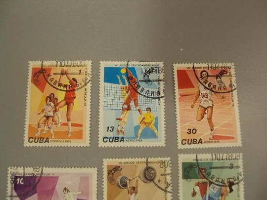 Купити марки серия Куба 1978 спорт лот 6 шт гаш №1456