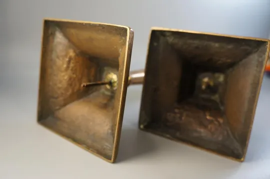 Подсвечники пара подсвечник колонна латунь высота 26,5 см лот 2 шт №10645 Де купити