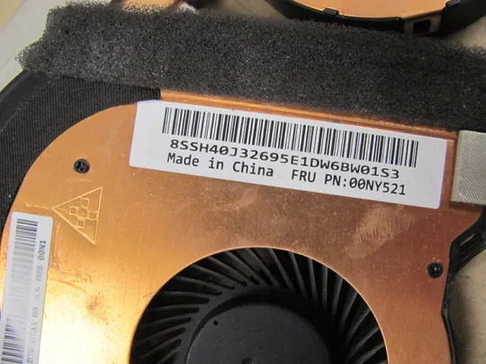 784-3 система охолодження 00NY520 00NY521 AT0Z6001SS0  для Lenovo Thinkpad P50 P51 оригінал Характеристики