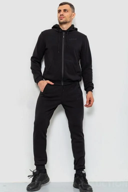 Спорт костюм мужской двухнитка, цвет черный, 119R200-2 Ціна