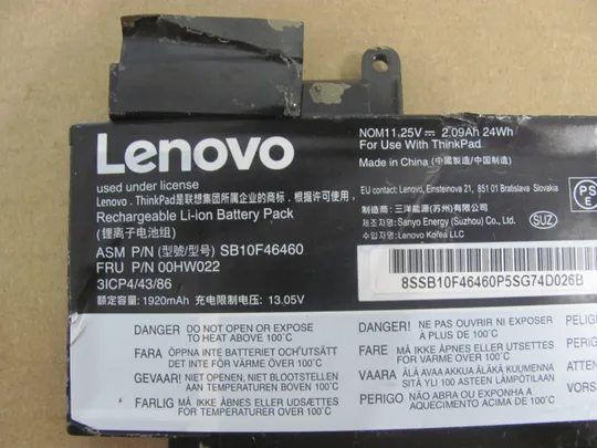 Купити акб оригінал, Акумуляторна батарея, живлення, battery, Оригінальна батарея 00hw022 00hw023 sb10f46460 sb10f46461 11.25v 24wh  довгі для Lenovo ThinkPad T460S T470S