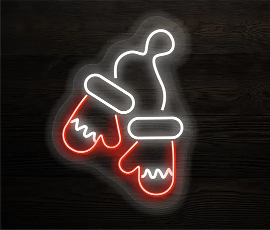 Неоновий світильник Рукавички 250х340 acr-n000014 Ціна