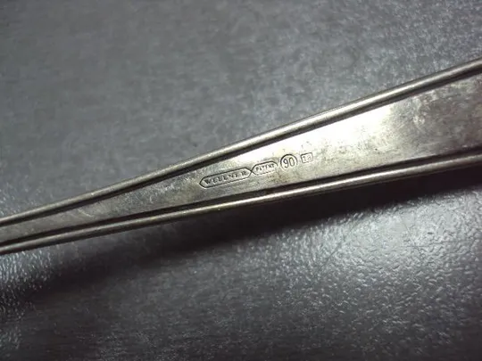 Вилка десертная 15 см клеймо WILLNER patent 90 посеребрение №10163 Характеристики