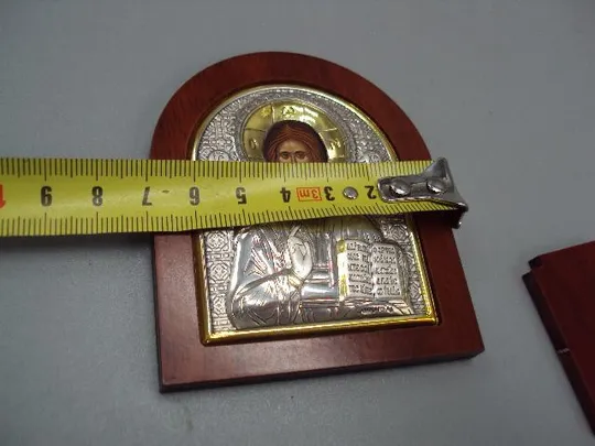 Икона спаситель Иисус Христос иконка серебро 925 проба Laminato Ag Theodora Италия 8,2х6,9 см №13489 Інтернет-аукціон