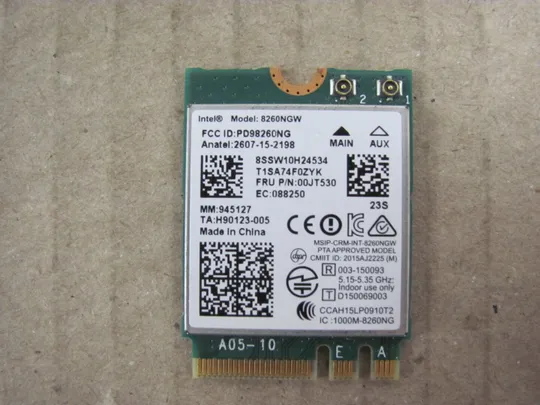 номер0396-18 WI-FI адаптер 00JT530 8260NGW для Lenovo ThinkPad Yoga 260 YOGA X1 gen 1 2 P50 P51 P52 P70 P71 X260 X270 оригінал Ціна