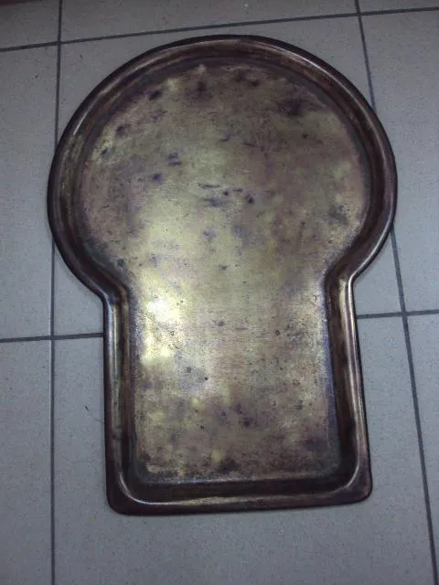 Поднос замочная скважина для самовара латунь клеймо Т.К. длина 42,5 см №11488 Ціна