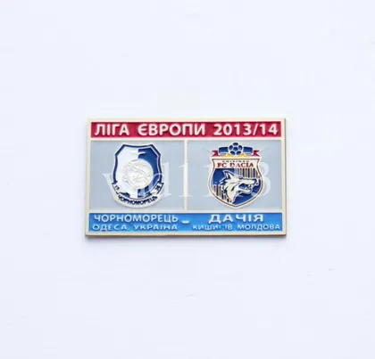фото, Футбол значок - ФК Черноморец Одесса - Дачия Кишинев Молдова ЛЕ 2013-14