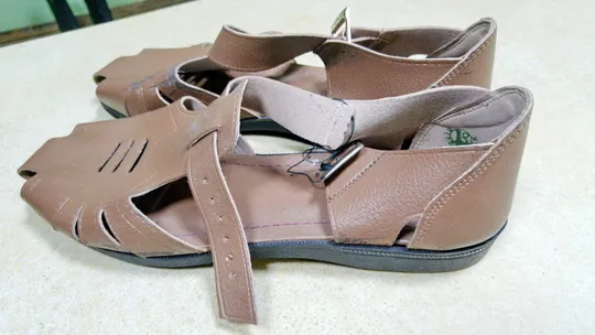 Сандалі чоловічі дермантинові радянські розмір 42 (28 см) бежеві літнє взуття Інтернет-аукціон