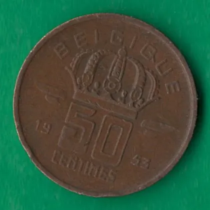 фото, 50 сантимів 1953 року Belgique [МШ]