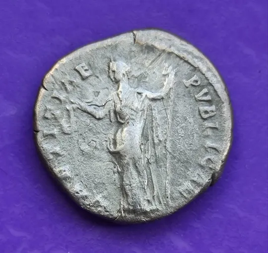 Купити Древняя монета Денарий Летиция-Богиня Успеха, процветания и роскоши, Фаустина gf875