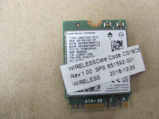 номер0655-23 WI-FI модуль 8265NGW 01AX702 851592-001 для  HP EliteBook 850 830 735 G6 G5 ZBook 14u G5 оригінал Ціна