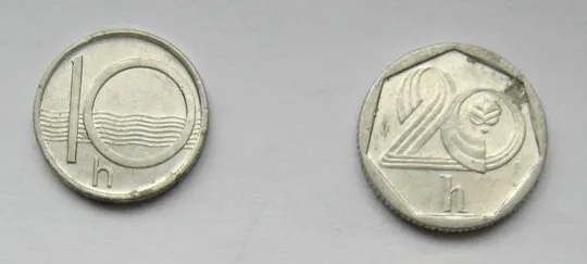 10 и 20 геллеров = 1993 г. = ЧЕХИЯ - ЧЕХІЯ == Ціна