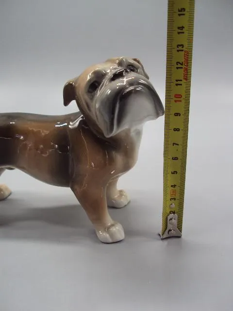 Фигура фарфор статуэтка Германия HUS Unterweissbach собака бульдог собачка высота 12,5 см №14255 Характеристики