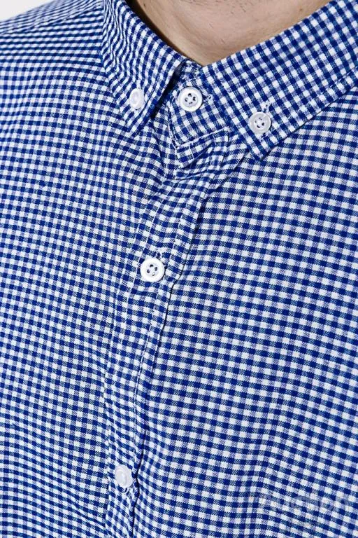 Рубашка, сине-белая в клетку, с длинными рукавами, 511F006 Продаж