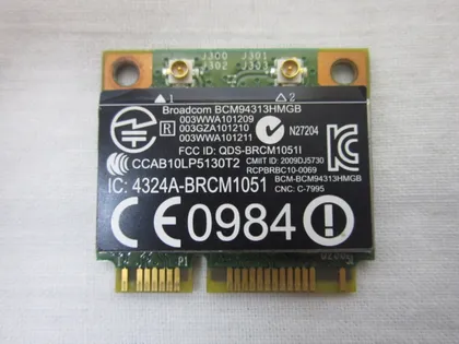 фото, Wi-Fi + Bluetooth 4.0 модуль Broadcom BCM94313HMGB 802.11a/b/g 150Мбит Mini PCI-E Card для HP