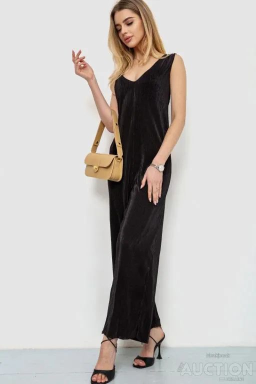 Комбинезон женский однотонный 244R084, цвет Черный З аукціону