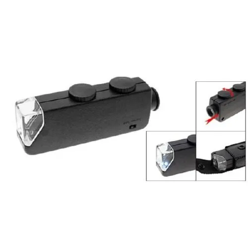 Микроскоп 60-100X карманный, лупа с подсветкой Ціна