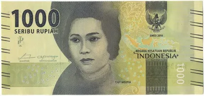 фото, 1000 рупій 2016 року UNC Індонезія [ММ]