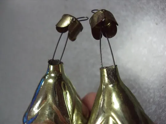 Елочные игрушки подвесные юла стекло ссср лот 2 шт длина 5,5 см №13198 Характеристики