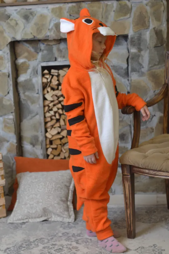 Кігурумі дитяча костюм піжама Тигр тигреня помаранчевий (розміри 110-128) 122 Ціна