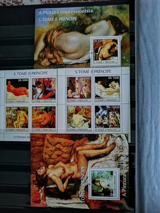 Сан Томе и Принсипи-Обнажённая Живопись - 2004.Чистый полный красивый комплект .MNH. Ціна