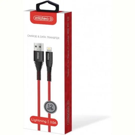 Купити Кабель Intaleo CBRNYL1 USB - Lightning (M/M), 1.2 м, Red (1283126559471)