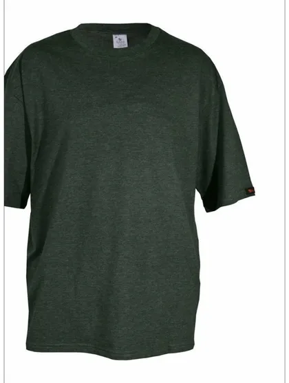 фото, Чоловіча футболка однотонна оверсайз Lans 15/005 бавовняна темно-зелена