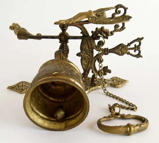 Антикварний дверний бронзовий дзвін колокол, 1950-і роки Продаж