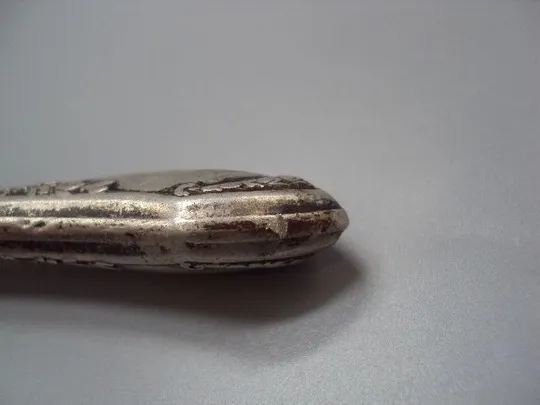 Ручка от ножа серебро Польша 3 проба клеймо HМ длина 10 см вес 37,11 г №18129 Інтернет-аукціон