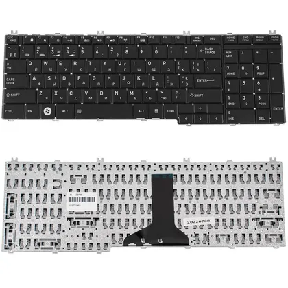 фото, Клавіатура для ноутбука TOSHIBA (C650, C655, L650, L655, C660, L670, L675) ukr, black