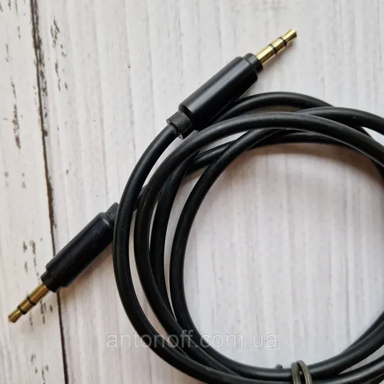 Купити Кабель аудіо AUX 3.5 - 3.5 мм тато-тато чорний 1м