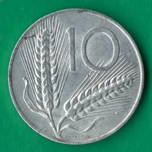 10 лір 1956 року Італія [М] Ціна