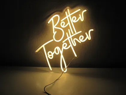 фото, 4801 Неоновий світильник Neon Lightning "Better Together" Стан Нового НІМЕЧЧИНА