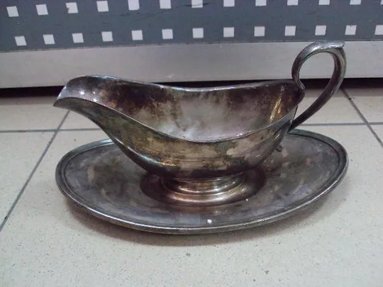 Соусник посеребрение клеймо якорь GORHAM высота 8 см (№1322) Ціна